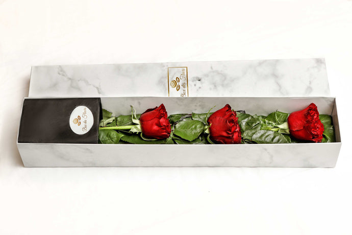 A close-up image of a flower arrangement from Vancouver's Box Des Fleurs, called 